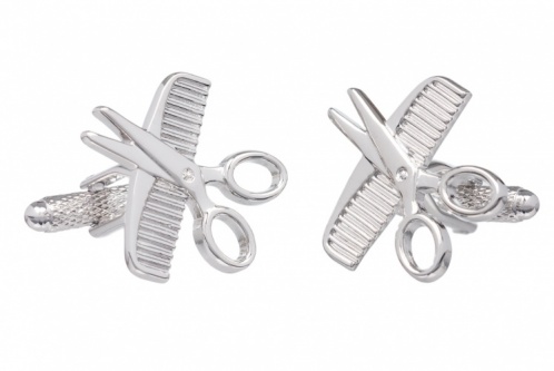 Comb and Scissors Barber Cufflinks